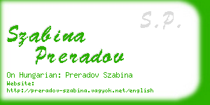 szabina preradov business card